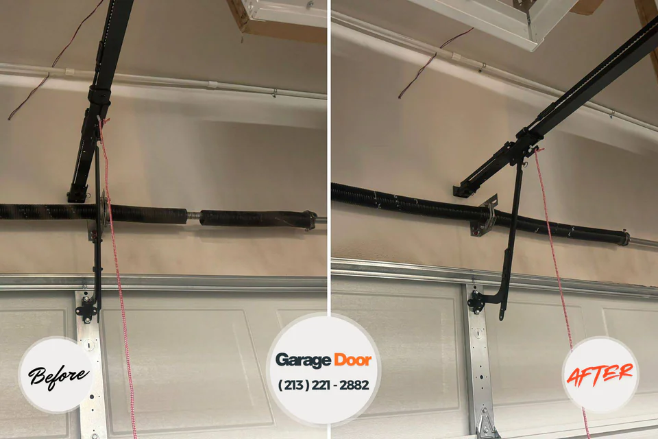 Before and after: garage door repair Lake Secession, SC